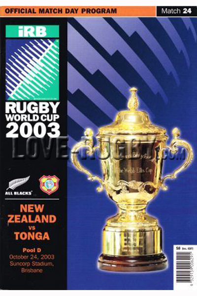 2003 New Zealand v Tonga  Rugby Programme